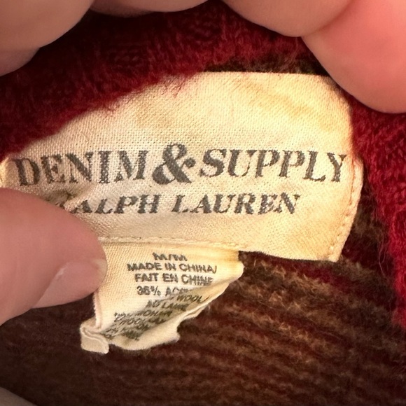 Denim Supply Ralph Lauren Vintage  Shetland Wool Knit Sweater Women’s Size M - Picture 4 of 7